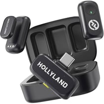 Micro-cravate sans fil - HOLLYLAND - Lark A1 Mini Duo - 48 kHz/24 bit - 54h autonomie - 200 m portée
