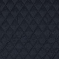 Tissu Matelassé réversible effet velours tout doux Bleu marine