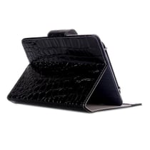 Housse Universelle Simili Peau Crocodile Tablette 7 Pouces Rabat Pression Noir