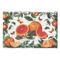 1 feuille de papier de riz 22.5 x 32 cm découpage collage Paper Designs ORANGE 0152