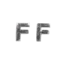 Lettres en cire - F - , argent, 9mm, 2 pces