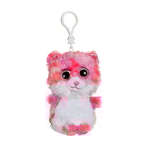 Peluche - Roomy - Porte-clés Brilloo Friends chat rose - 8 cm