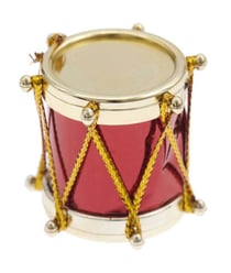 Tambour miniature, 3 x 2,8 x 3 cm pour le monde des lutins - Rico Design rouge