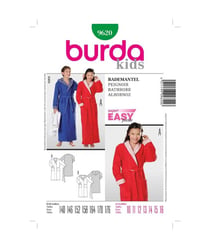 Patron Burda 9620 - Peignoir adolescent de 140 à 176 cm taille n°FR 10-16