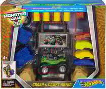Coffret mallette grand stade monster jam - hot wheels - voiture - mattel - djk61