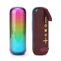 Enceinte Bluetooth Portable Mini Avec Lumières RGB Et Support TF U-Disk 90dB Marron YONIS