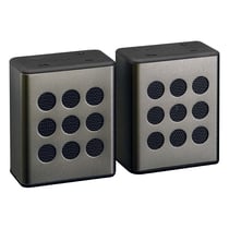 Lenco Paire d'Enceintes Stéréo 5W Bluetooth 600 mAh Interconnectable Autonomie 8h Noir / Argent