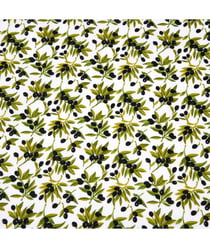 Tissu coton olives noires de 135 cm de largeur Blanc vendu par 50 cm