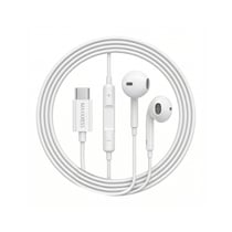Mayaxess Écouteurs pour Galaxy A33 Filaires USB-C avec Micro intégré Blanc