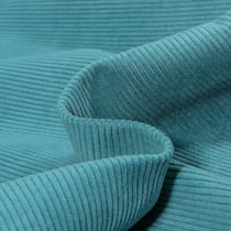 Tissu Velours d'ameublement côtelé Lena Bleu canard