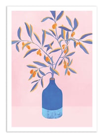 Affiche 30 x 40 cm - Blue branches - Kristian Gallagher