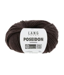 Pelote de laine Vierge Poseidon - Lang Yarns 68 Marron