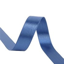 Bobine 25m ruban satin double face Bleu cobalt fabriqué en France