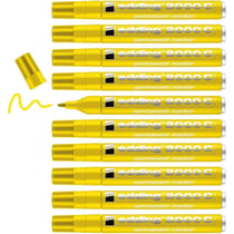 Lot de 10 marqueurs permanents EDDING 2000C - Pointe ronde 1,5-3 mm - Jaune