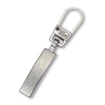 Tirette fashion-zipper classic, métal, argent mat