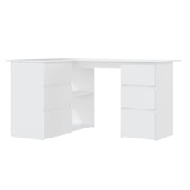 Bureau table poste de travail meuble d'ordinateur informatique étude d'angle 145 x