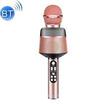 Microphone Bluetooth Haut Parleur Intégré Micro Karaoké Live iOS Android Rose YONIS