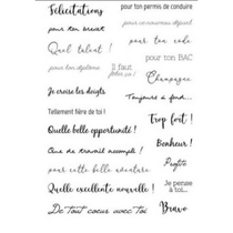 Tampons transparents "Félicitations