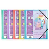 Chemise à élastiques 3 rabats polypropylène Kreacover Pastel - A4 - Couleurs assorties - x 25 - Exacompta