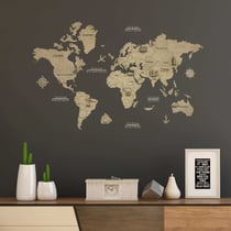 CARTE DU MONDE EN BOIS 2D (60*40 cm)