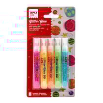 Colle à paillettes Couleurs Assorties Fluo 13g 5 Tubes