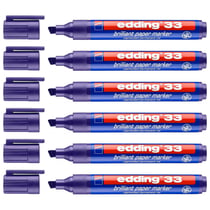 Lot de 6 marqueurs permanents pointe biseautée 1-5 mm - EDDING - Violet