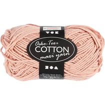 Pelote de fil de coton, dim. 8/8, L : 80-85 M, beige, 50 gr/ 1 boule
