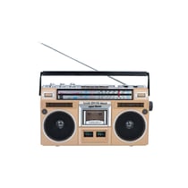 Avizar Poste Radio-Cassette Modèle Queens Stéréo FM/AM Bluetooth 5.0 20W Multifonction Marron