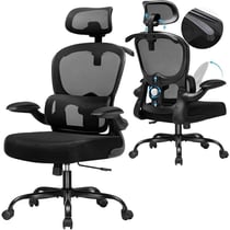 Chaise de bureau ergonomique COMHOMA - Mesh - Noir - 59P 65l 122H cm