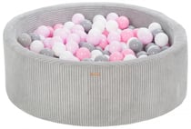 Piscine à balles 300 balles 90 cm gris, rose clair, rose (pastel) - Velinda