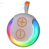 Enceinte Bluetooth Portable LED RGB Avec Son Stéréo 360° Pour Camping Gris YONIS