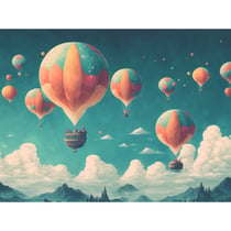 Kit diamond painting Montgolfières 30 x 40 cm