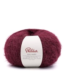 Phil Hairy – Pelote fil poilu duveteux Phildar 100 g Lie de Vin