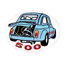 Patch brodé Fiat 500, écusson thermocollant voiture, motif thermocollant