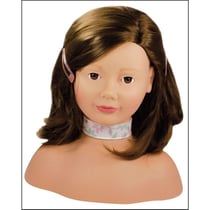 Tête à coiffer et à maquiller - Cheveux bruns