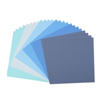 Papier cartonné bleu - 30,5 x 30,5 cm - 216 g - Texturé - Florence - 24 feuilles