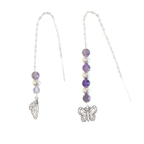 Boucles d'oreilles "Clarté d'esprit" Papillon argenté - Omsaé