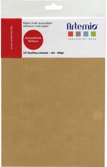 10 feuilles A4 kraft autocollants - Artemio