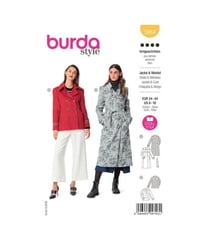 Patron Burda 5984 - Veste caban & trench-coat entièrement doublés du 36 au 46 (FR) taille n°FR 34-44