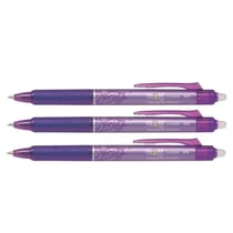 Lot de 3 stylos roller rétractables Frixion Ball Clicker 0,50 mm Violet