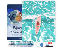 Diamond Painting Broderie Diamant Figured’Art 40x50cm toile tendue sur châssis en bois - diamants carrés - Fille parmi les vagues