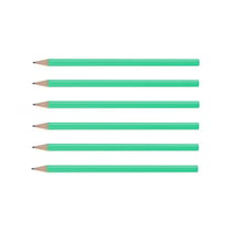 Crayon graphite WONDAY - Lot de 6 - Corps hexagonal - Vert - HB