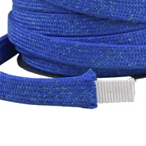 Tresse chinée pour anses de sacs 16mm bleu roi au mètre