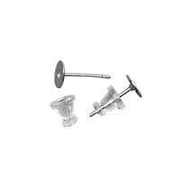 Boucle d'oreille a.plaque + clutch, 6mmø, 4 pces