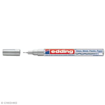 Marqueur peinture multisurfaces Edding 780 - Argenté - Pointe 0,8 mm
