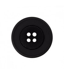 Carte de 4 boutons Panier rond 4 trous Noir 18mm - Union Knopf Noir