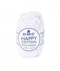 Pelote de 20Gr - coton spécial Amigurumi HAPPY COTTON - PPSC - Oeko Tex- Dmc 762 Blanc