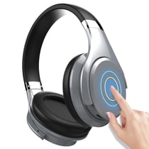 Casque Audio Bluetooth Sans Fil Avec Micro Et Basse Puissante Pour Tous Appareils Argent YONIS