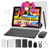 Tablette tactile KOTSREN Android 15 A523 Blanc 10,1 pouces 64 Go
