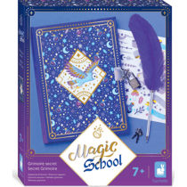 Grimoire secret Magic School Janod - Multicolore - 96 pages, 1 cadenas, 2 clés, 1 stylo, 1 planche de décalcomanies